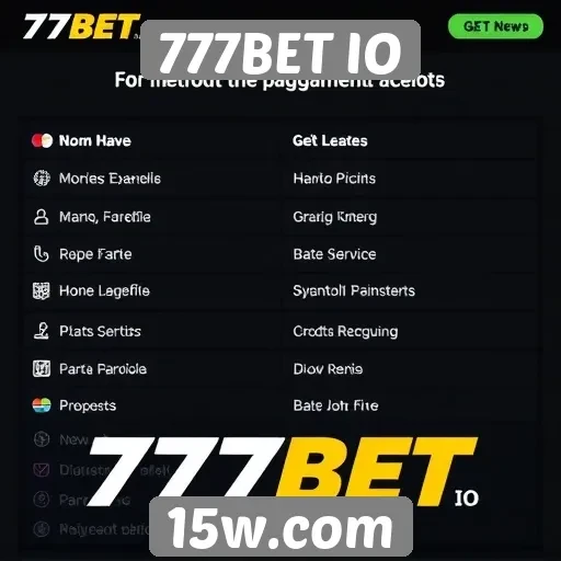 Métodos de pagamento aceitos no 777BET IO